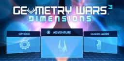 Geometry Wars 3: Dimensions Title Screen